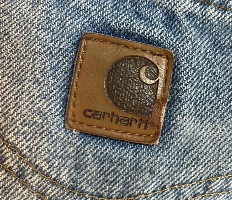 Carhartt Jeans Mens Size 40/34 Blue Denim Relaxed Fit Vtg Straight Light Wash thumbnail 5