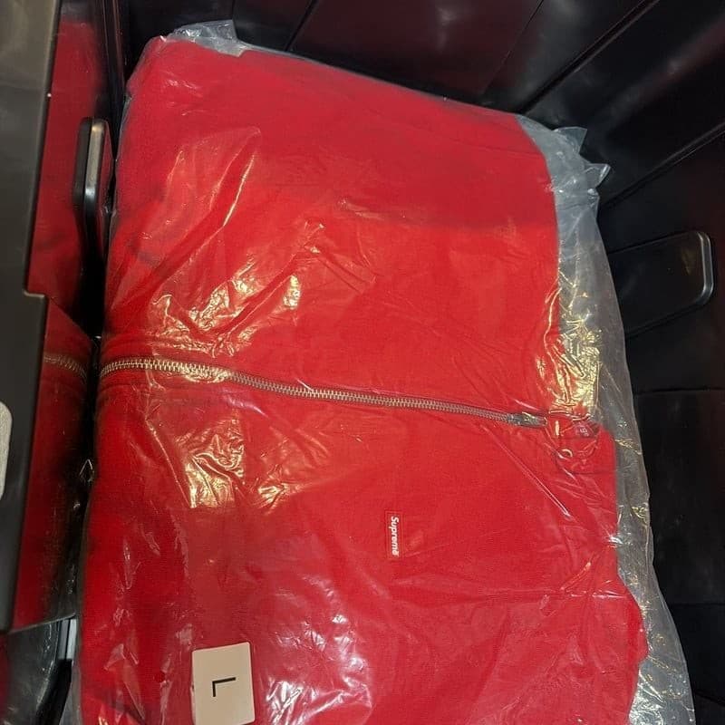 Supreme Small Box Zip Up Hooded Sweatshirt Red SS19