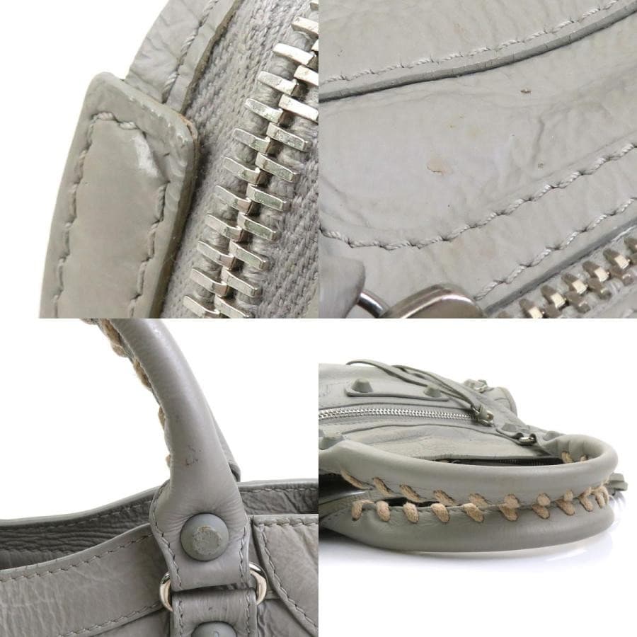 Balenciaga Light Grey Classic Mini City Leather Shoulder Bag Auth From Japan RIN thumbnail 24