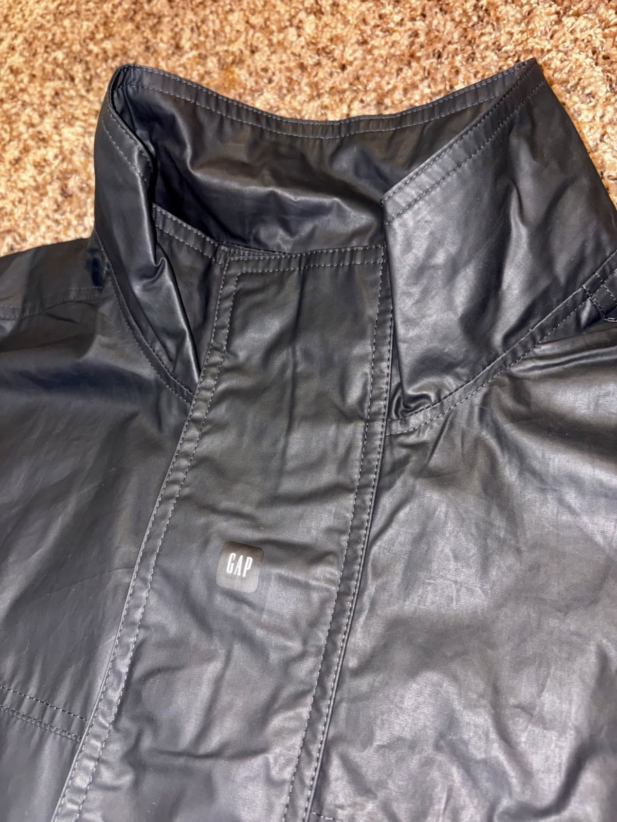 Yeezy Gap Coated Cotton Light Parka Size L Balenciaga Black thumbnail 6