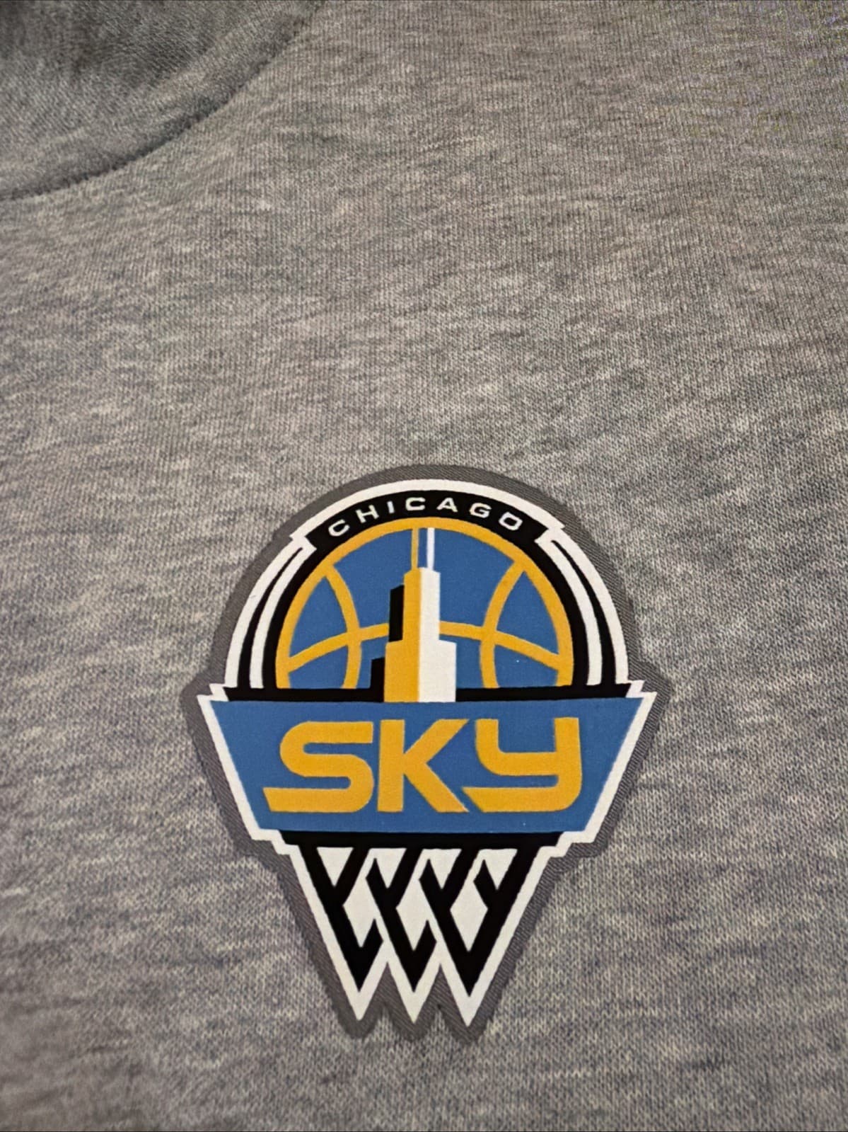 Nike WNBA Chicago Sky Club Men's Half-Zip Top Sz L II0554 Grey NWT Cotton Blend thumbnail 2