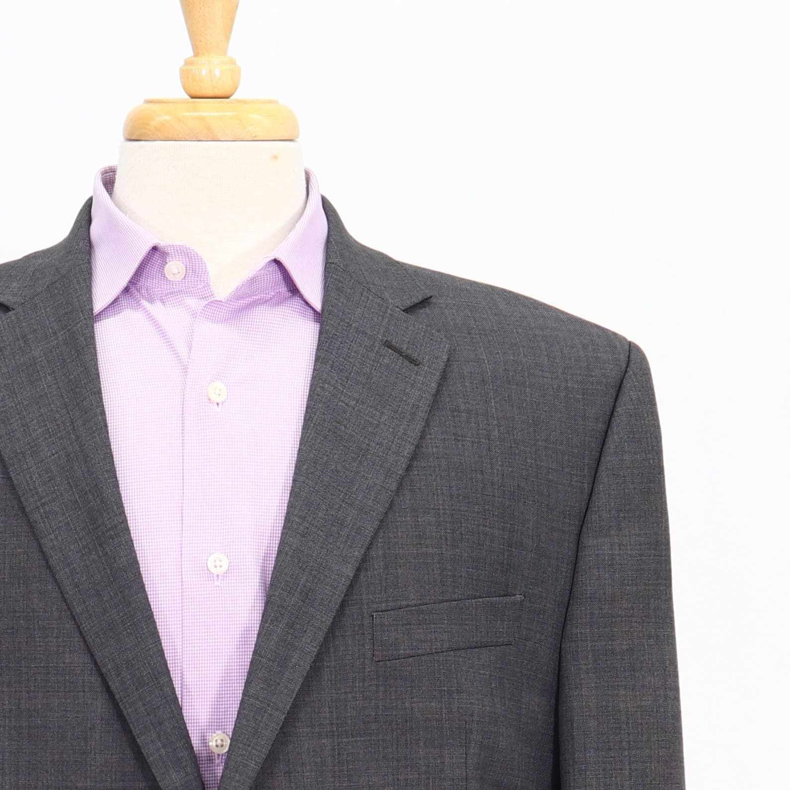 Ralph Lauren 44R Gray Sport Coat Blazer Jacket Solid 2-Button Wool thumbnail 5