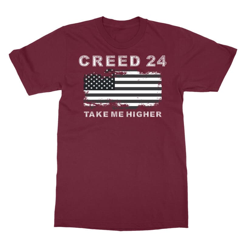 Creed 24' Take Me Higher US Flag Vintage Theme Unisex T-Shirt