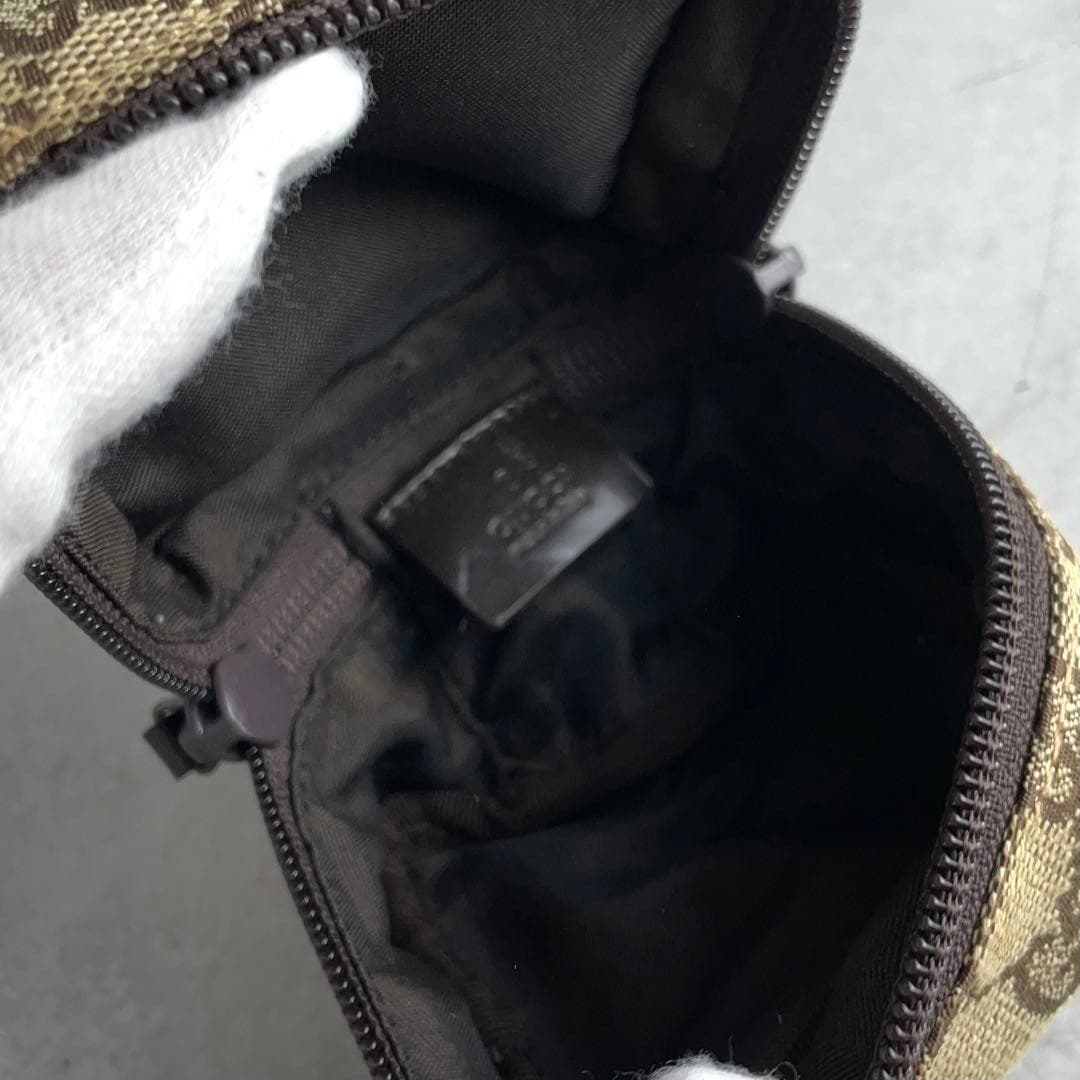 GUCCI GG Drawstring Handbag Pouch Accessory Canvas Beige Logo From Japan Women thumbnail 19