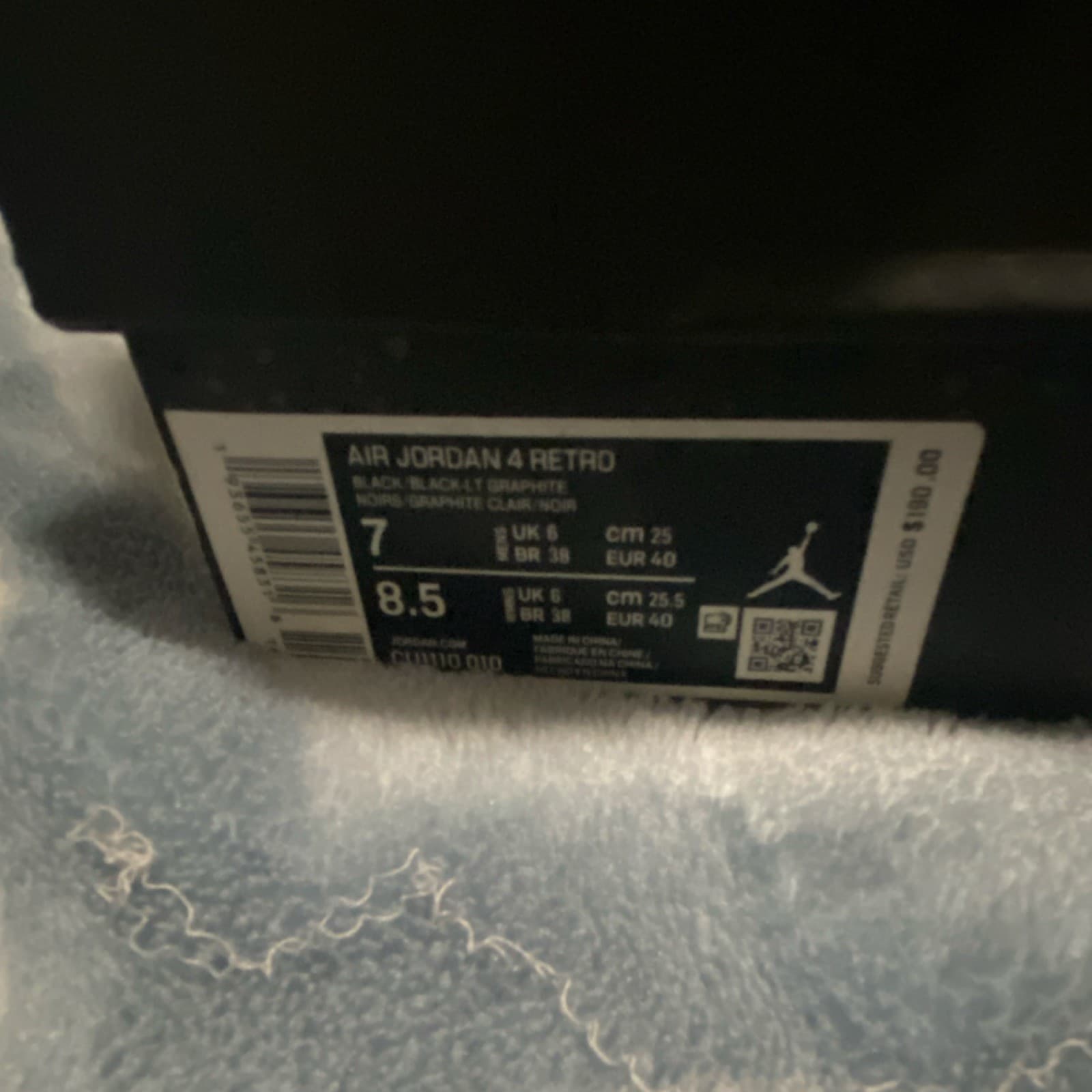 Jordan Air Jordan 4 Retro Black Cat 2020 CU1110-010 Men's Sneakers Black thumbnail 3