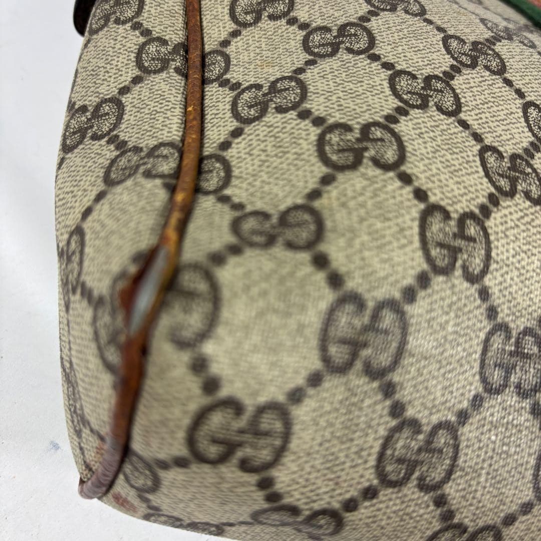 GUCCI Sherry Line GG Beige Clutch Bag Second Leather Vintage Logo from Japan PVC thumbnail 8