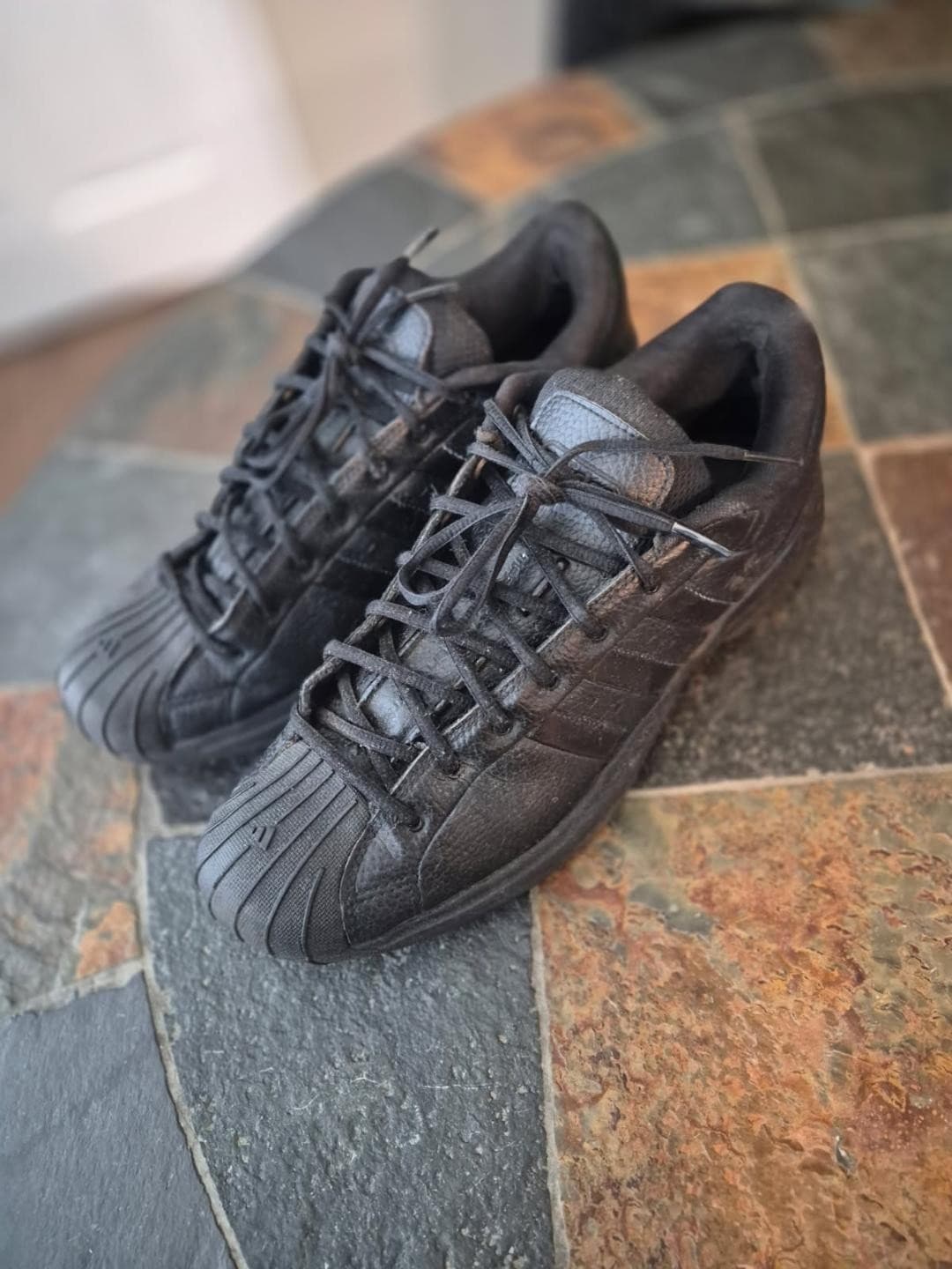 Adidas Pro Model 2G Low Triple Black Athletic Shoes Mens Size US 12 FX7100