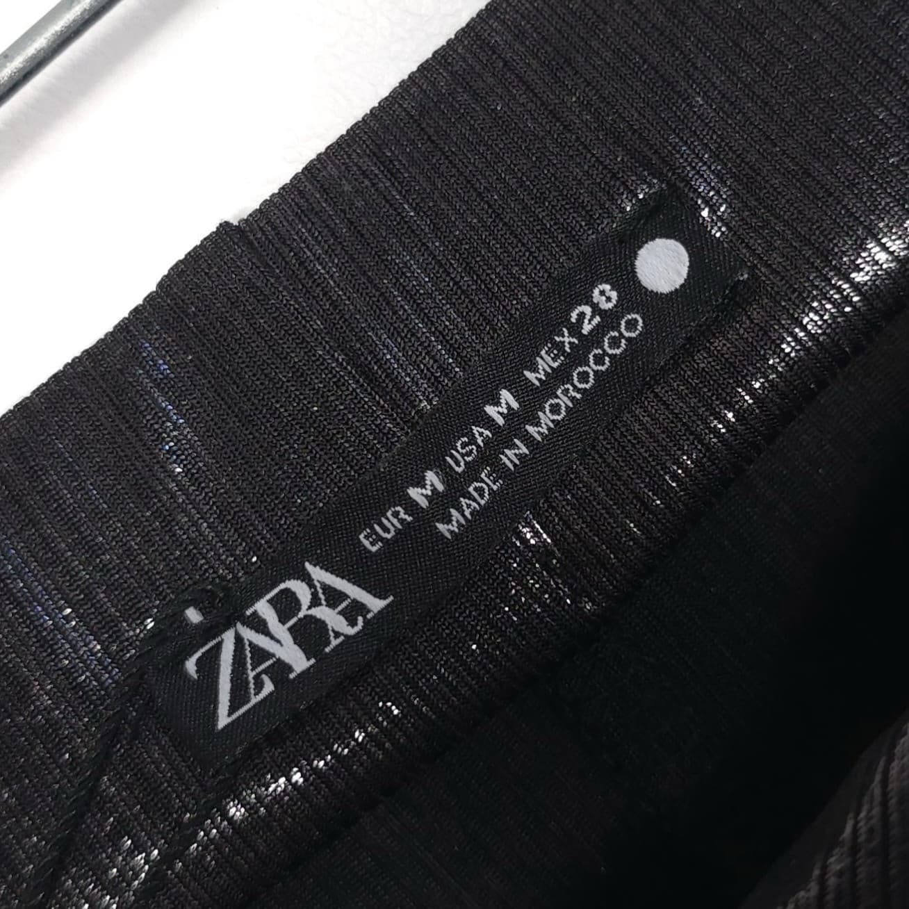 ZARA New Ruched Draped Metallic Shiny Gathered Midi Skirt Back Slit 4770/629 M thumbnail 2