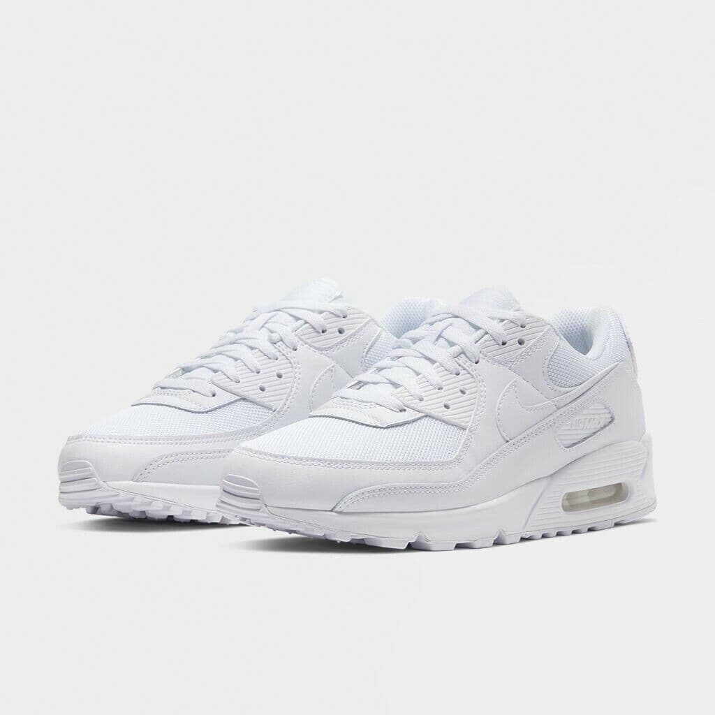 Nike Air Max 90 Athletic Casual Triple White CN8490-100 MEN'S SIZE 8 FASTSHIP