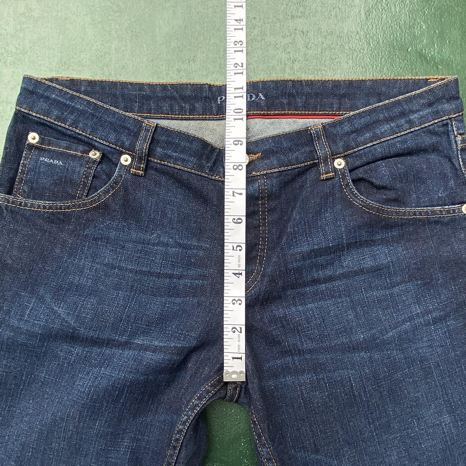 Vintage Prada Jeans Women’s Size 30 Straight Pedal Pusher Calf Zip Cropped Italy thumbnail 3