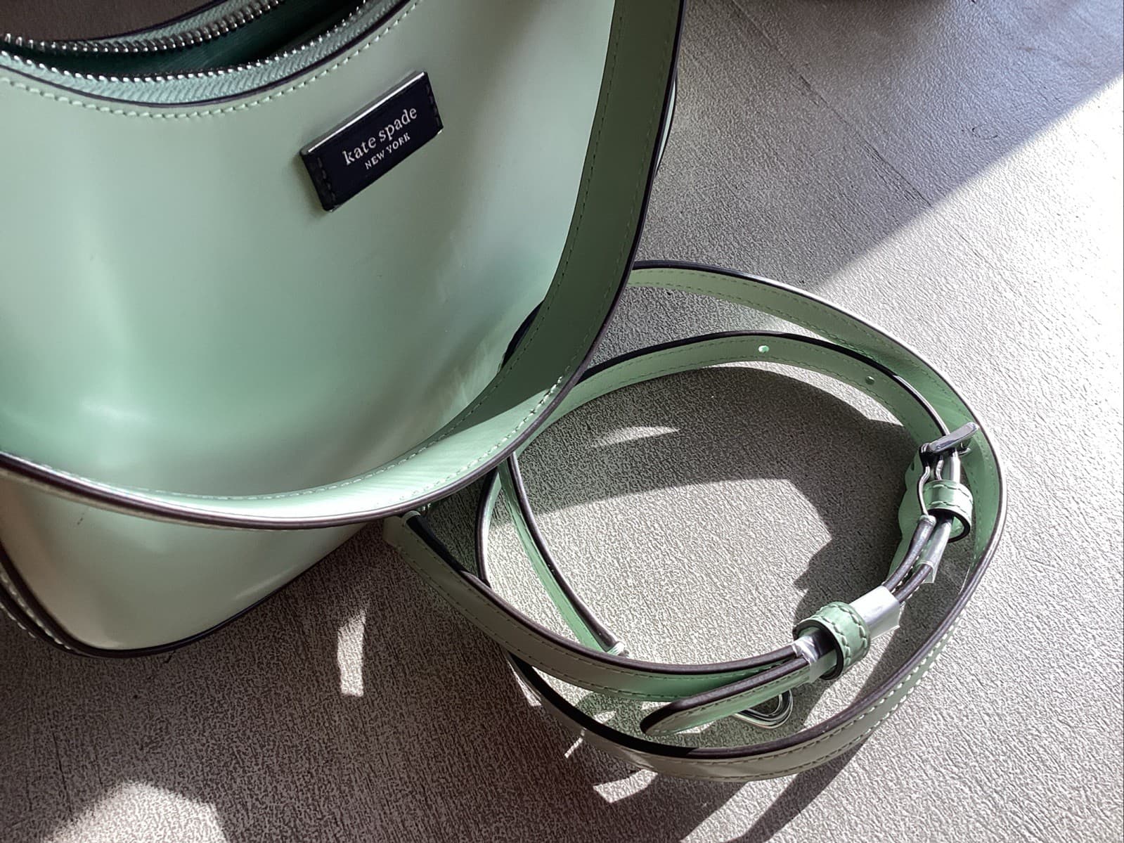 Kate Spade Sam Icon Small Convertible Crossbody Pistachio Cream NEW thumbnail 2