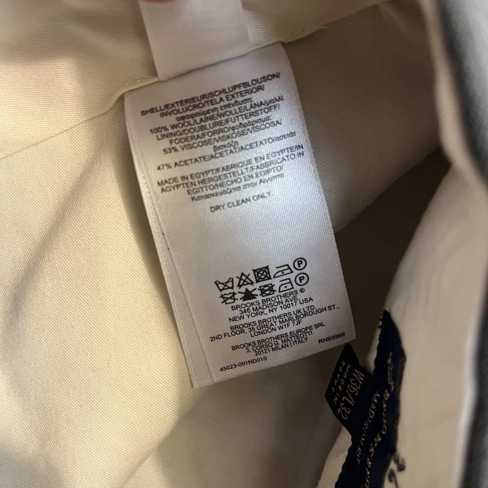 Brooks Brothers Dress Pants Mens 36x32 Gray Madison Wool Stretch Straight Cuffed thumbnail 9