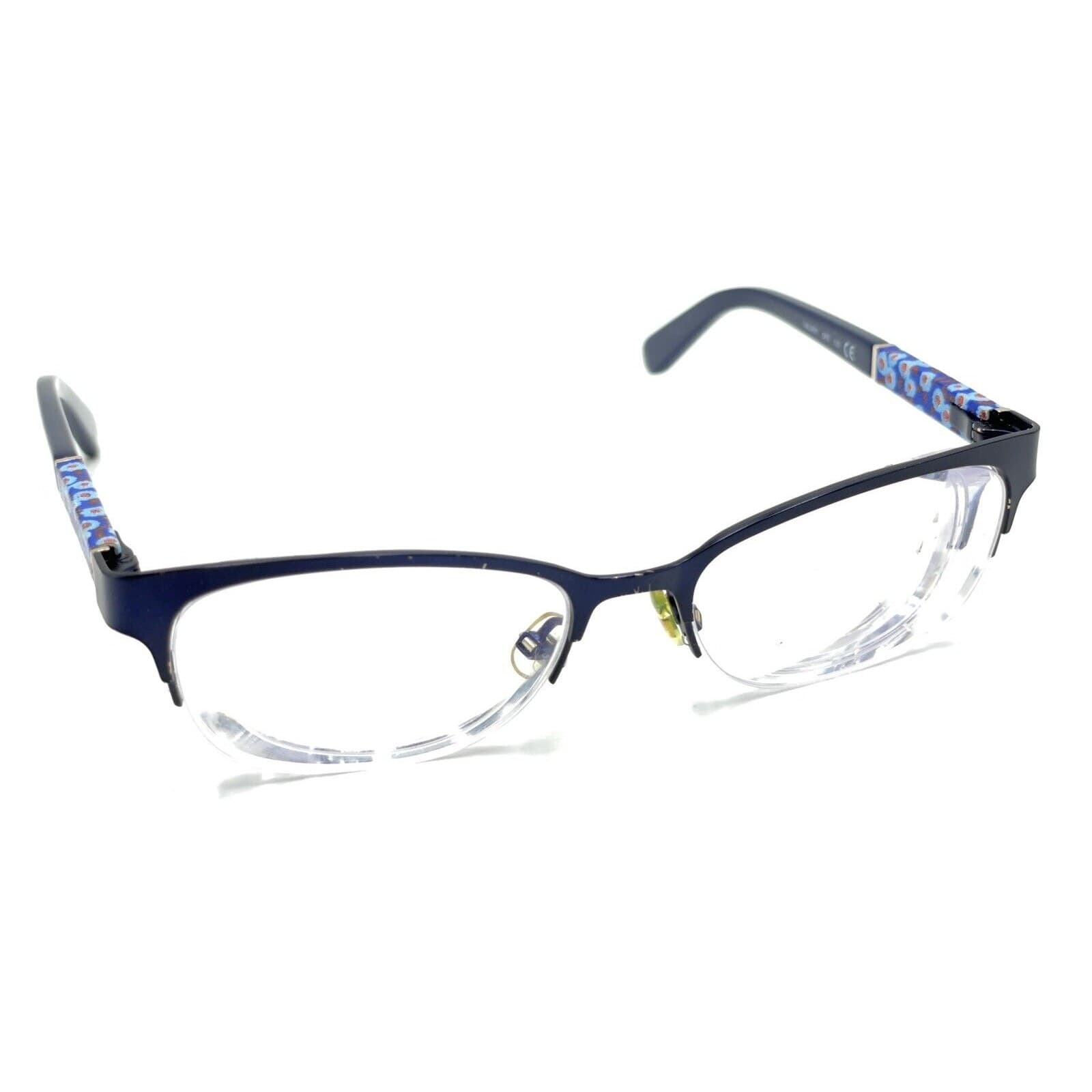 Kate Spade Valary GF5 Navy Blue Metal Half Rim Eyeglasses Frames 49-16 135