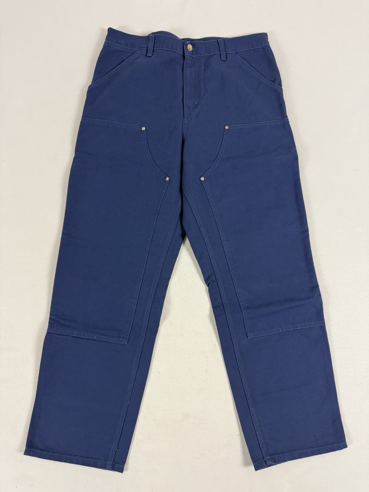 CARHARTT WIP DOUBLE KNEE PANT BLUE RINSED 34X32 NWOT