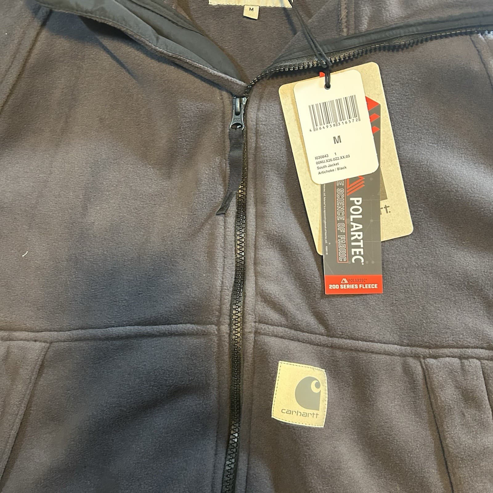 Carhartt WIP Polartec 200 Series Fleece South Jacket Black Size M NWT