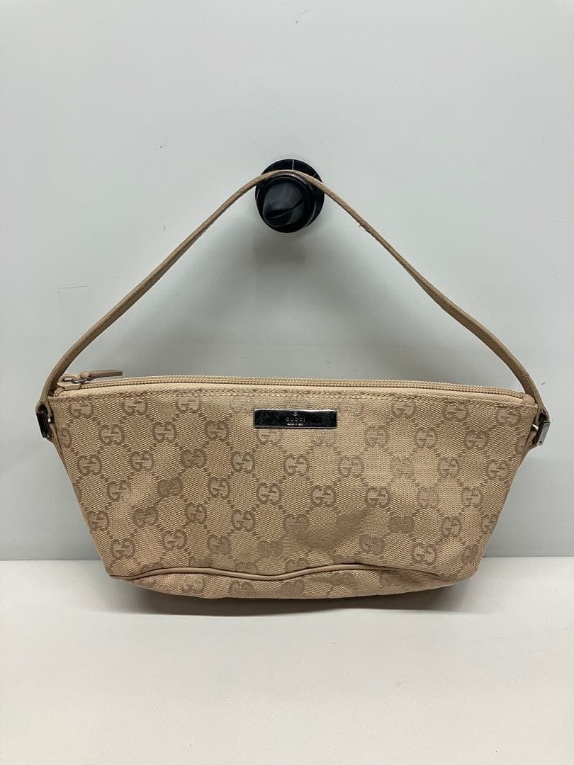 GUCCI GG Mini Handbag Accessory Pouch Canvas Beige Brown C0201 Logo From Japan thumbnail 23