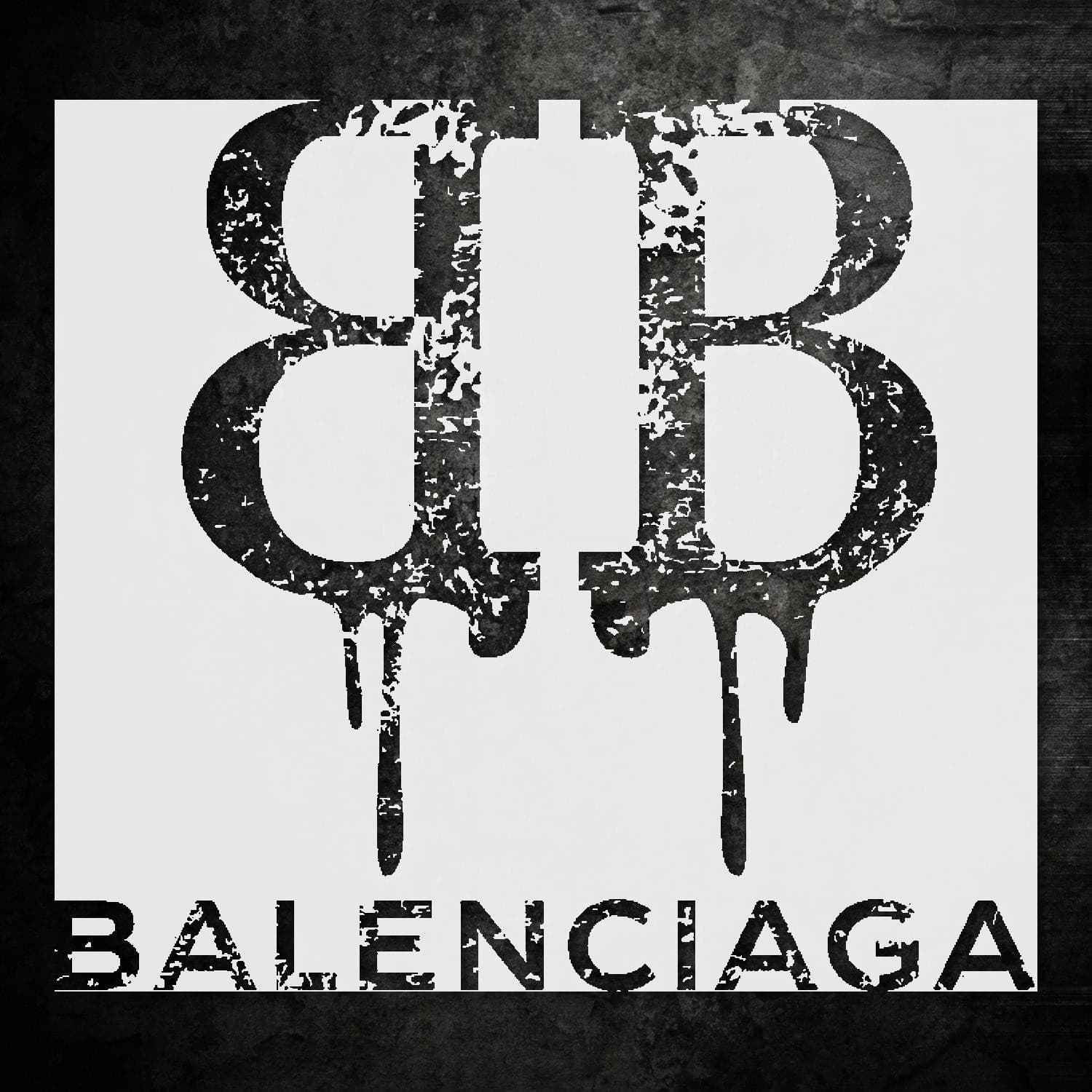 Stylish Balenciaga Inspired Wall Art Stencil Reusable Plastic - StencilAir