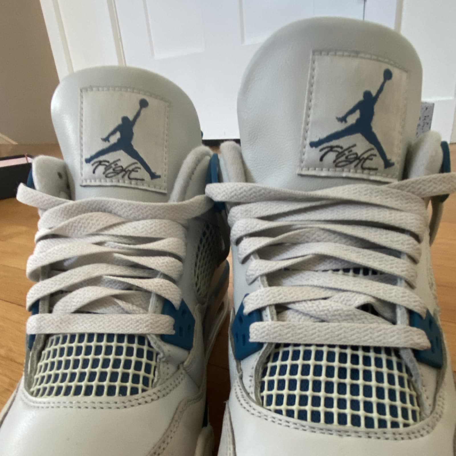 Jordan Air Jordan 4 Retro GS Off White Military Blue Boys 7Y Sneakers thumbnail 7