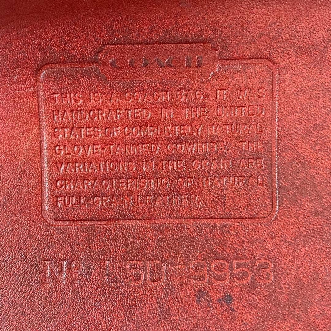 COACH 9953 Vintage Bucket Shoulder Bag Ziplock Leather Red Gold Hardware Japan thumbnail 10