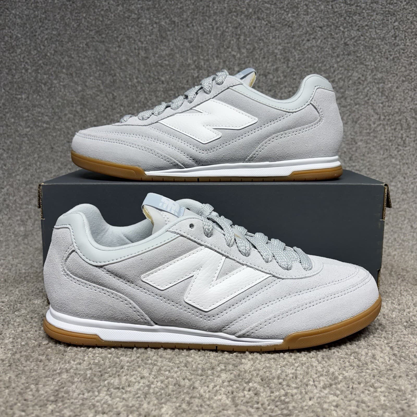 New Balance RC42 Grey White Gum Suede Shoes Sneaker Men's 7.5 Women's 9 Low Top