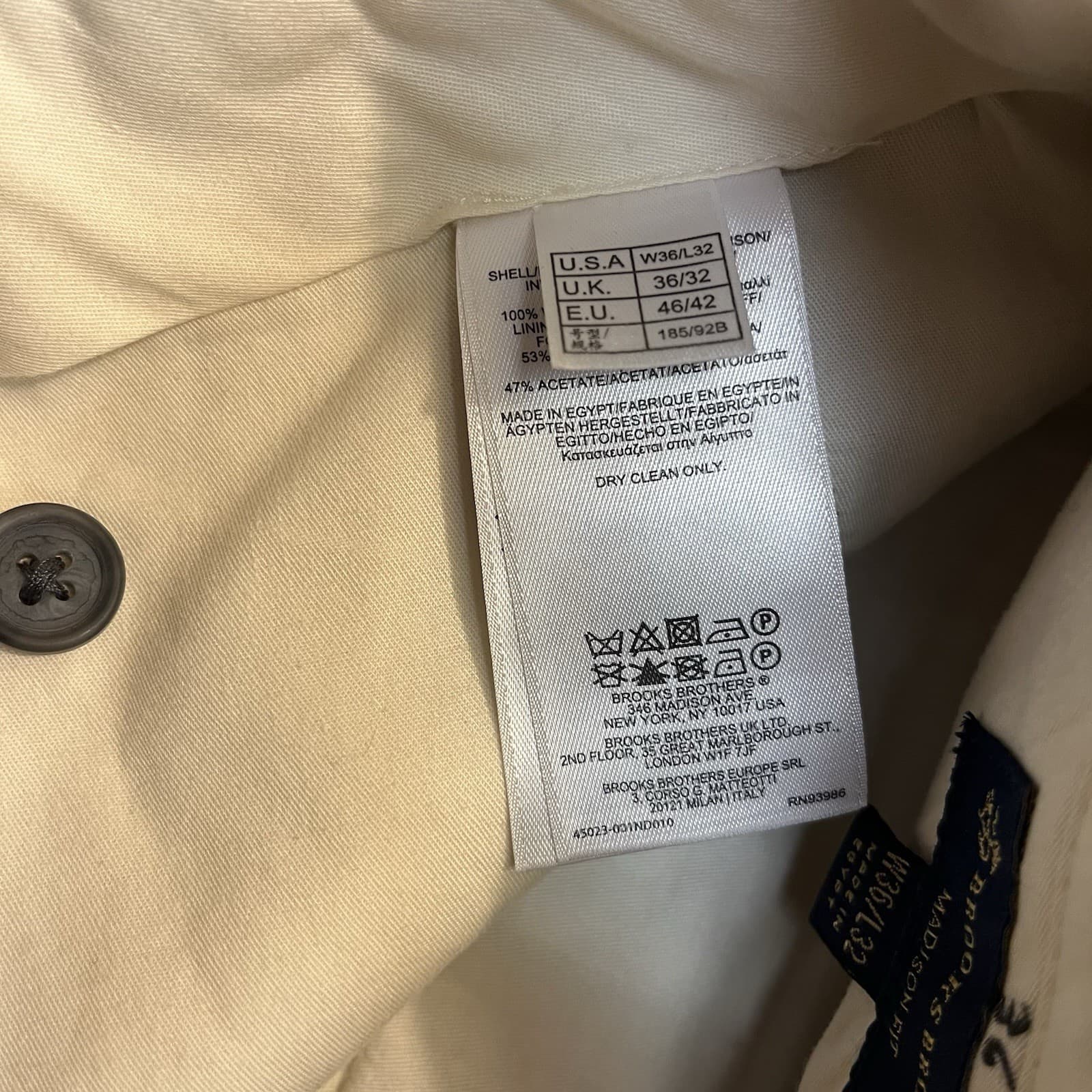 Brooks Brothers Dress Pants Mens 36x32 Gray Madison Wool Stretch Straight Cuffed thumbnail 10