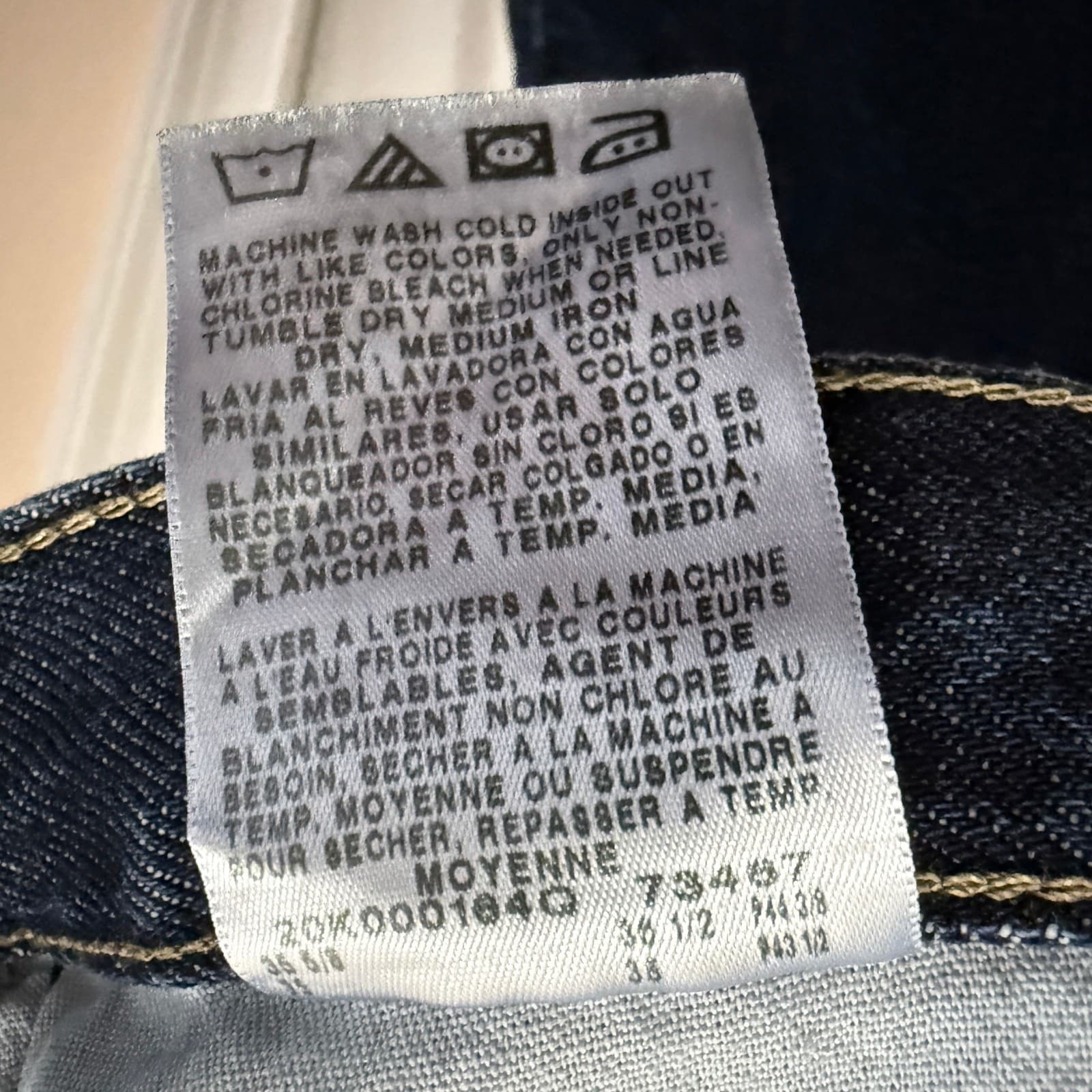 NWT Wrangler 5 Star men’s jeans size 34x36 reg fit 100% cotton  thumbnail 7