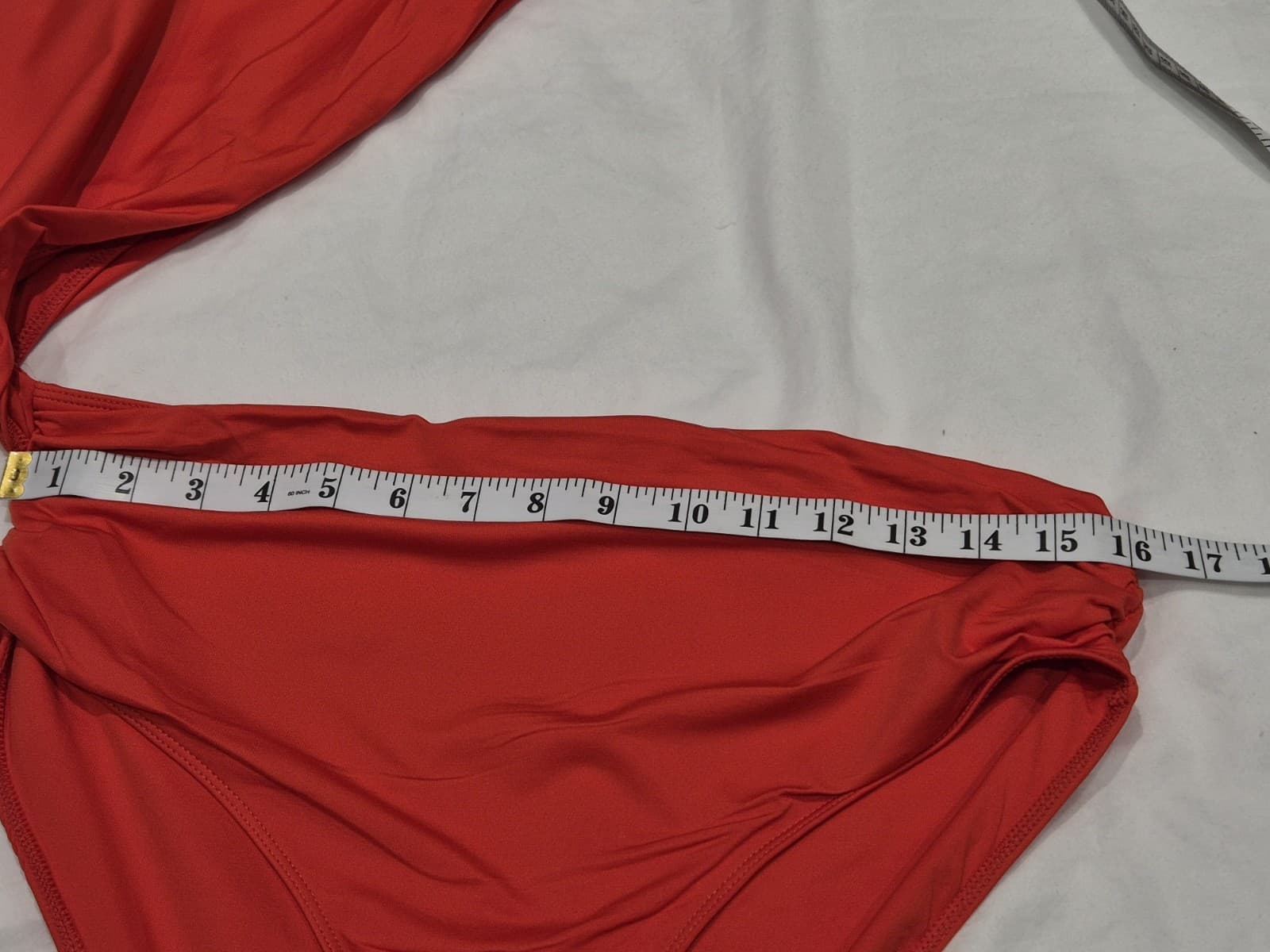 Zara Swimsuit Red One Shoulder Rushed Side Open Middle& Back Uk Large Bnwt thumbnail 7